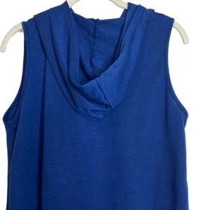 Blue Hoody Dress or  Beach Cover Navy Blue M